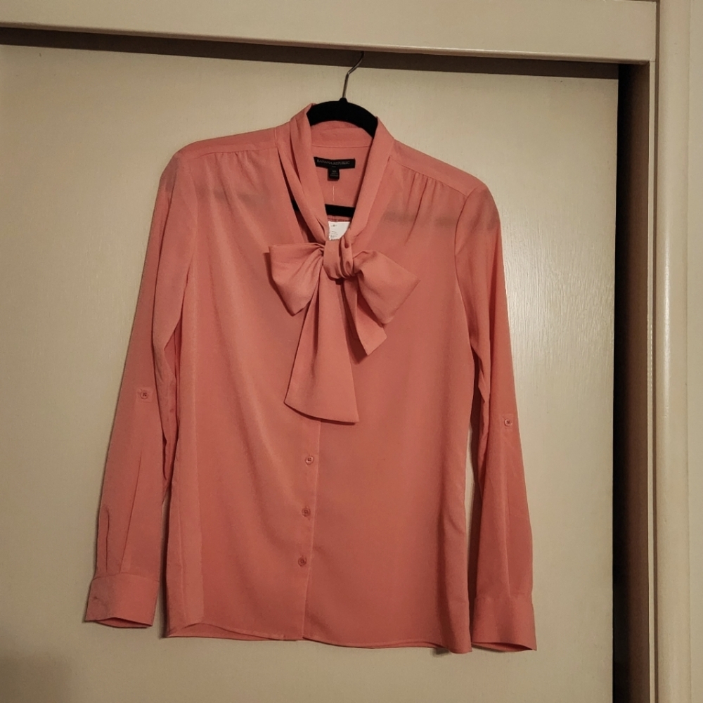 Banana Repbulic Blouse with Tie Neck